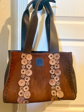 STS Ranchwear Brown Suede Tote